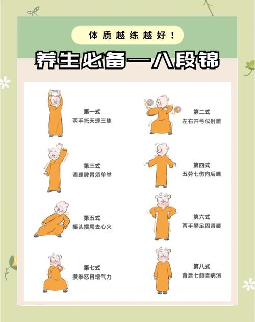 八段锦八个动作一览表_强身健体，调理气血