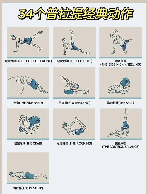 普拉提的34个基本体式_核心训练，改善体态