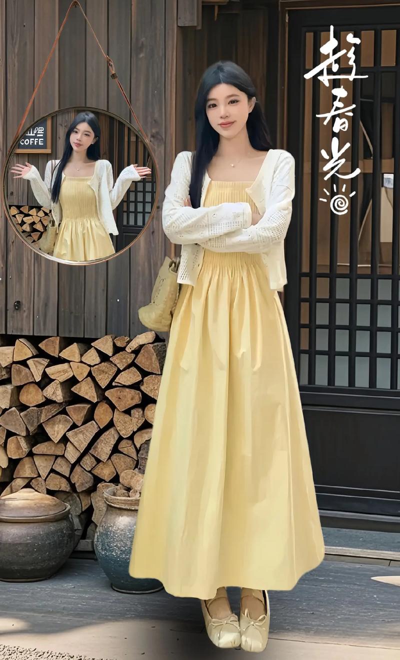 黄色吊带裙搭配什么鞋子_清爽明艳，自信舒适！