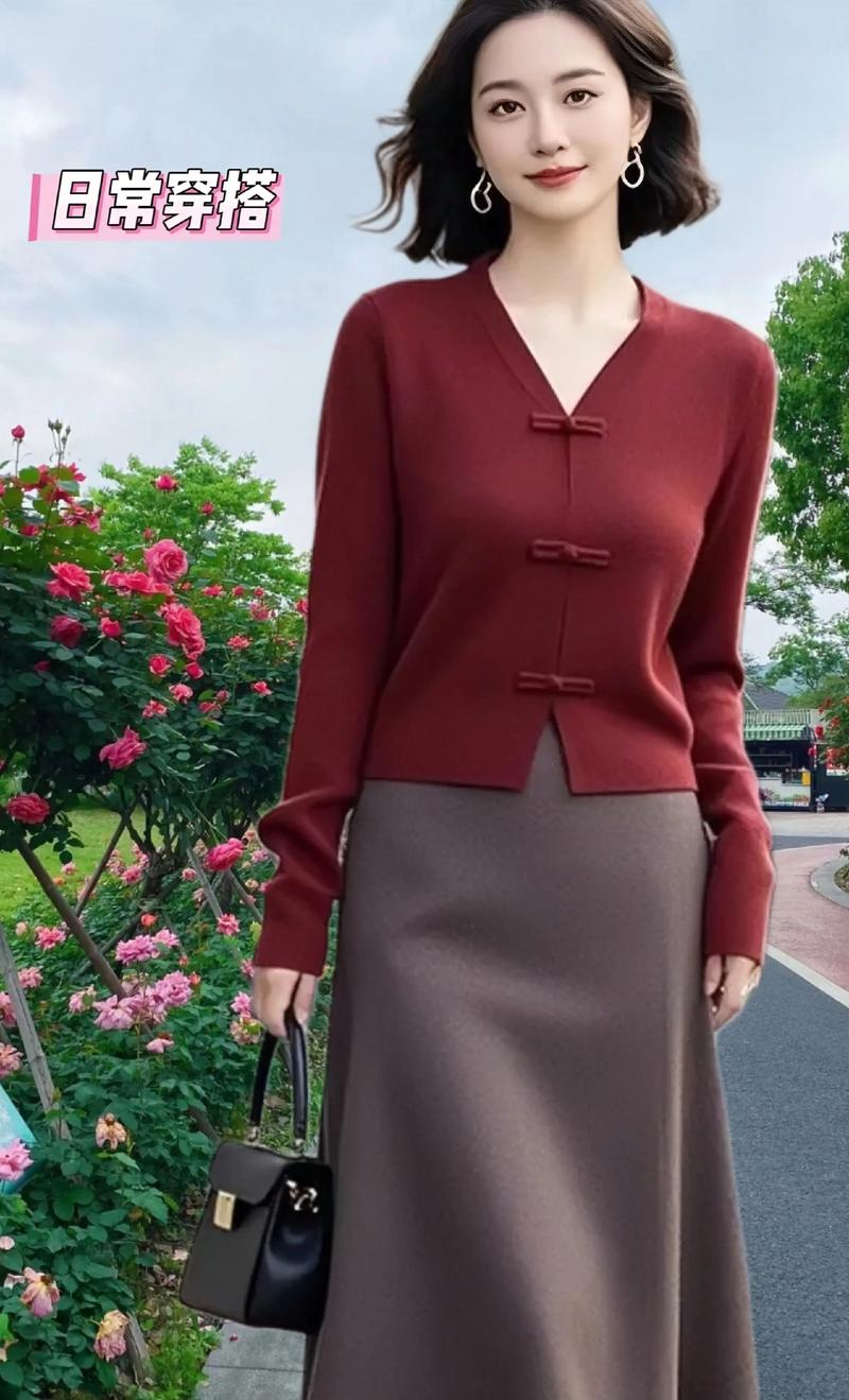 红色裙子配什么颜色外套好看_红裙搭外套，黑白牛仔皆好看