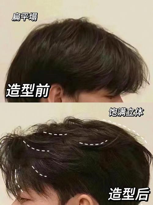 男生扁头适合留什么发型_剪裁造型改善扁头，蓬松感是关键