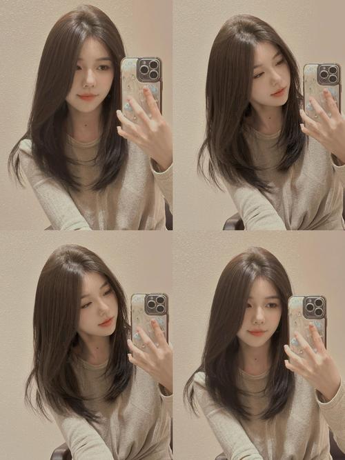 倒五边形脸适合什么发型_中长发柔化五边形脸，斜刘海拉长脸型