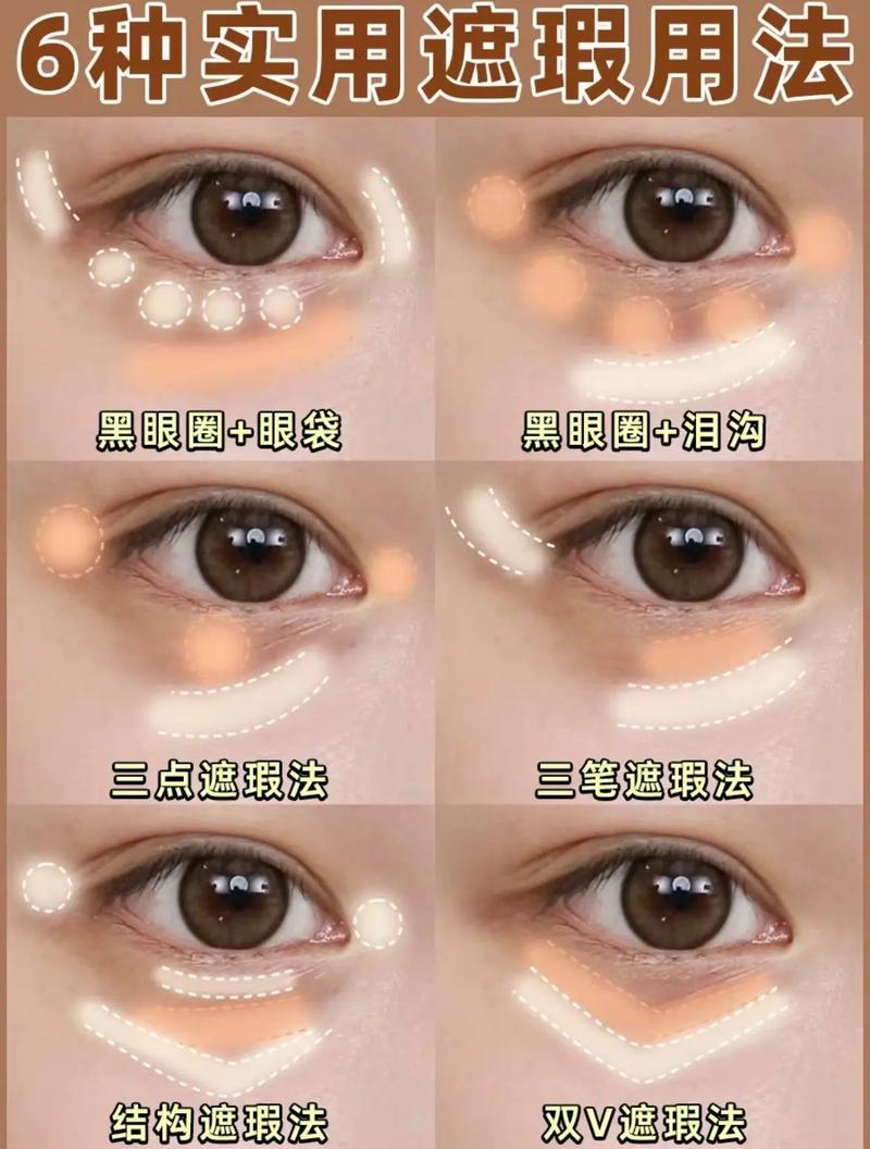 黑眼圈使用什么化妆品遮盖_橘调肤色哑光，妆前滋润控油，定妆点拍