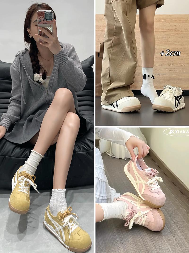 女运动黄鞋搭配衣服_个性时尚,黑裤牛仔皆可! 女运动黄鞋搭配衣服_个性时尚,黑裤牛仔皆可!