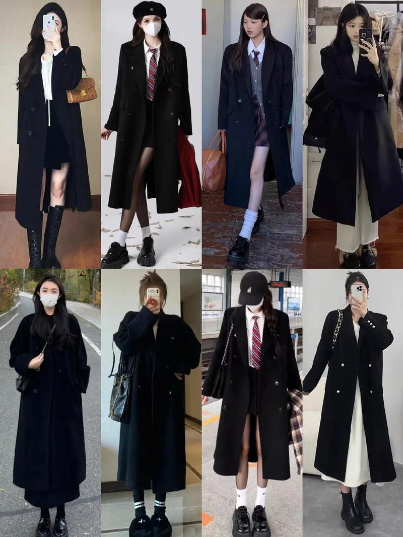 黑大衣三个最佳配色_百搭配饰，叠穿显时尚