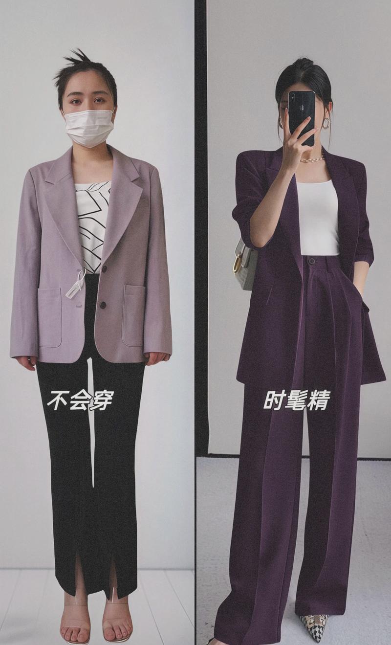 阔腿裤配西装外套好看_阔腿裤配西装，细节显品味！