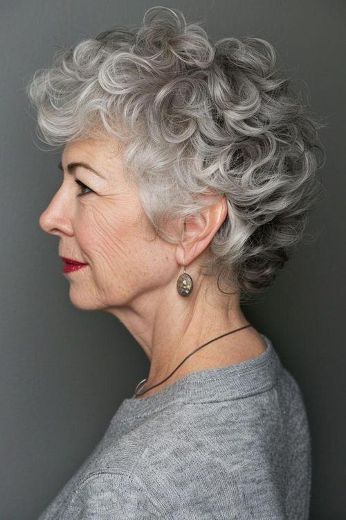 八十岁老太太短发发型_短发显智慧，卷发展活力，港风摩登，打理简单，展现老太太风采