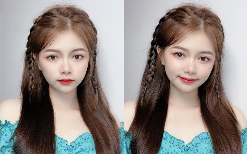 到肩膀的头发怎么扎_齐肩发多扎法显个性，分层麻花辫俏皮盘发精致