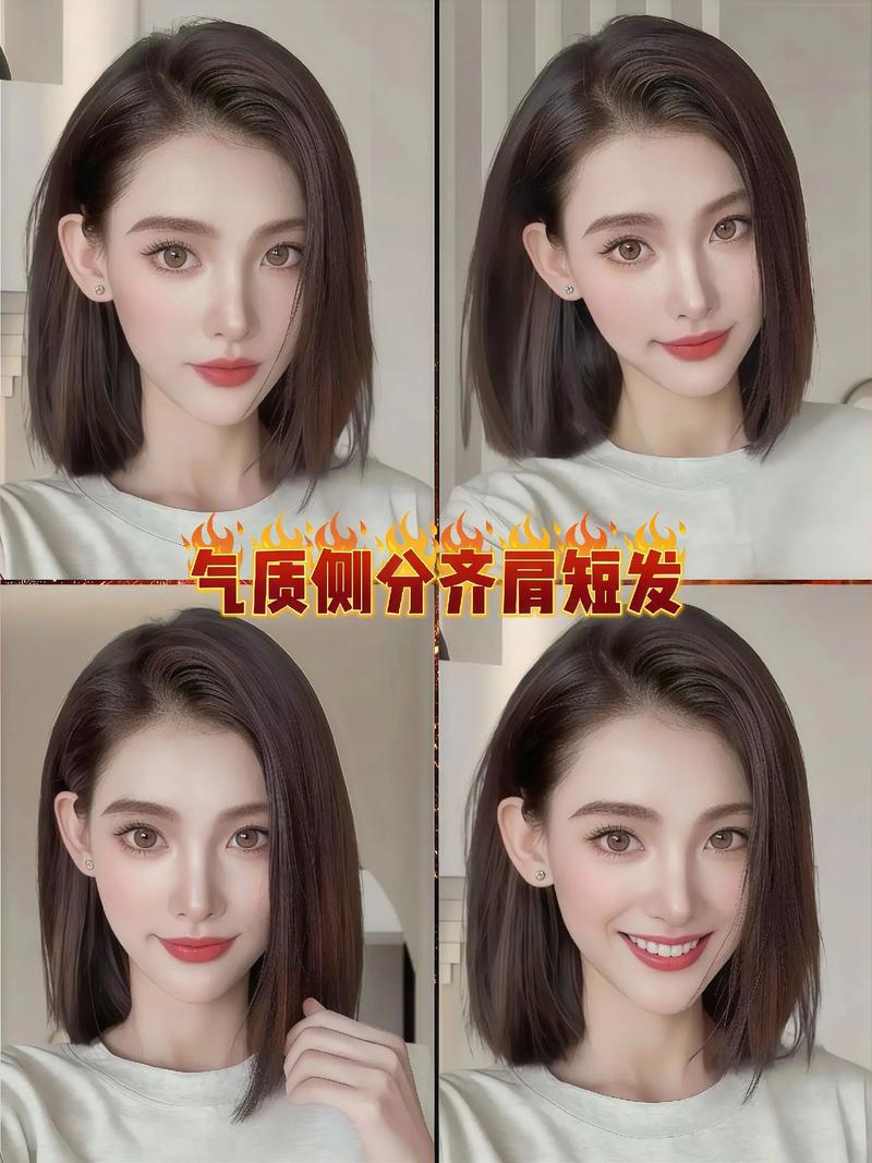 偏分齐肩短发_齐肩短发 百变时尚 显年轻