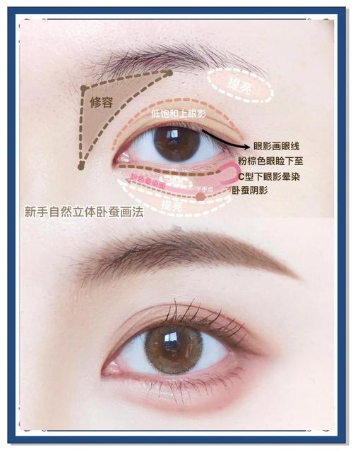 化眼妆步骤是_浅棕深色眼影配珠光，眼妆自然放大显层次