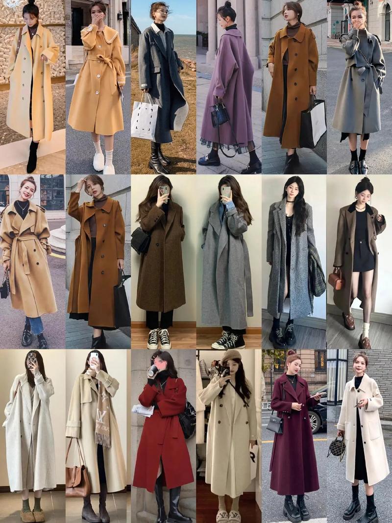 韩系大衣穿搭女_韩系大衣温柔简约，搭配高腰裙裤帆布鞋，配饰增添轻熟感