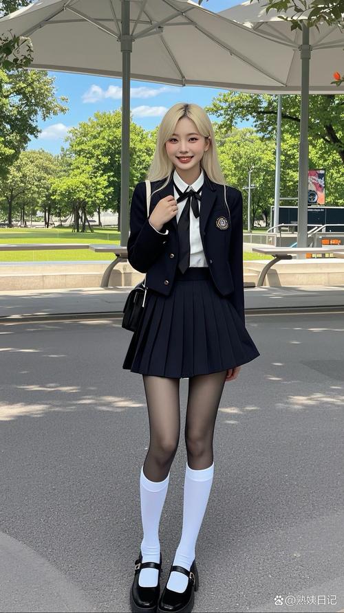 小白鞋配丝袜百褶裙好看吗_小白鞋百褶裙时尚搭，显腿长显气质