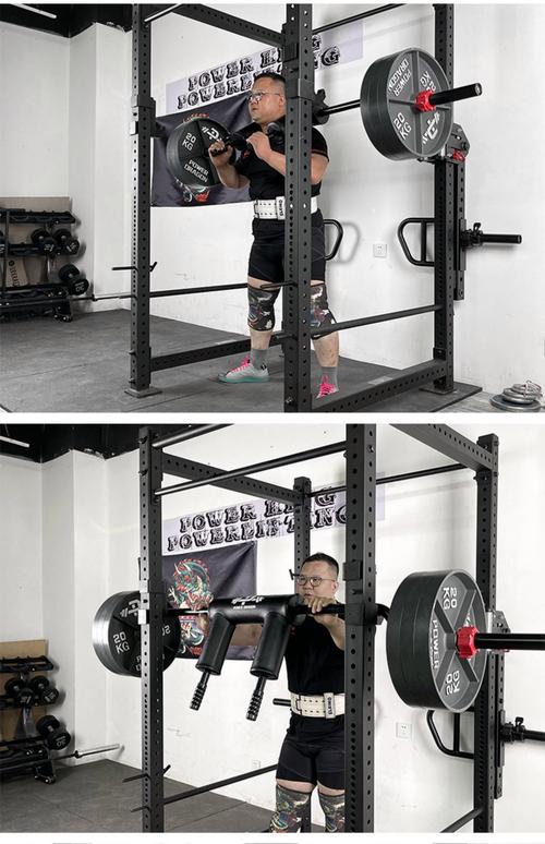 扛肩上的深蹲器材_杠铃深蹲练臀腿，硬举提臀力量足