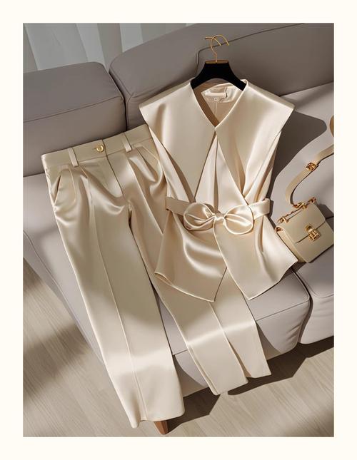 香槟色配酒红色裤子_优雅又百搭，穿出时尚感