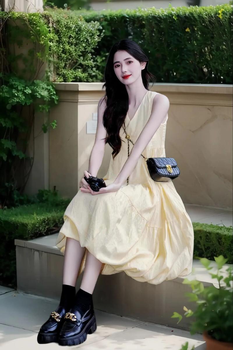 黄裙子配什么颜色鞋子好看_黄色裙子配啥鞋？运动鞋到凉鞋全攻略！