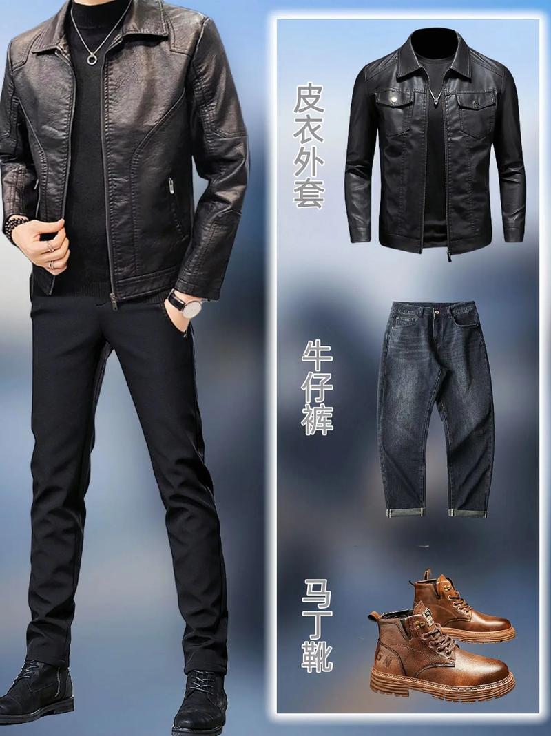 翻领皮衣怎么搭配+男_翻领皮衣经典百搭，穿出硬朗时尚范