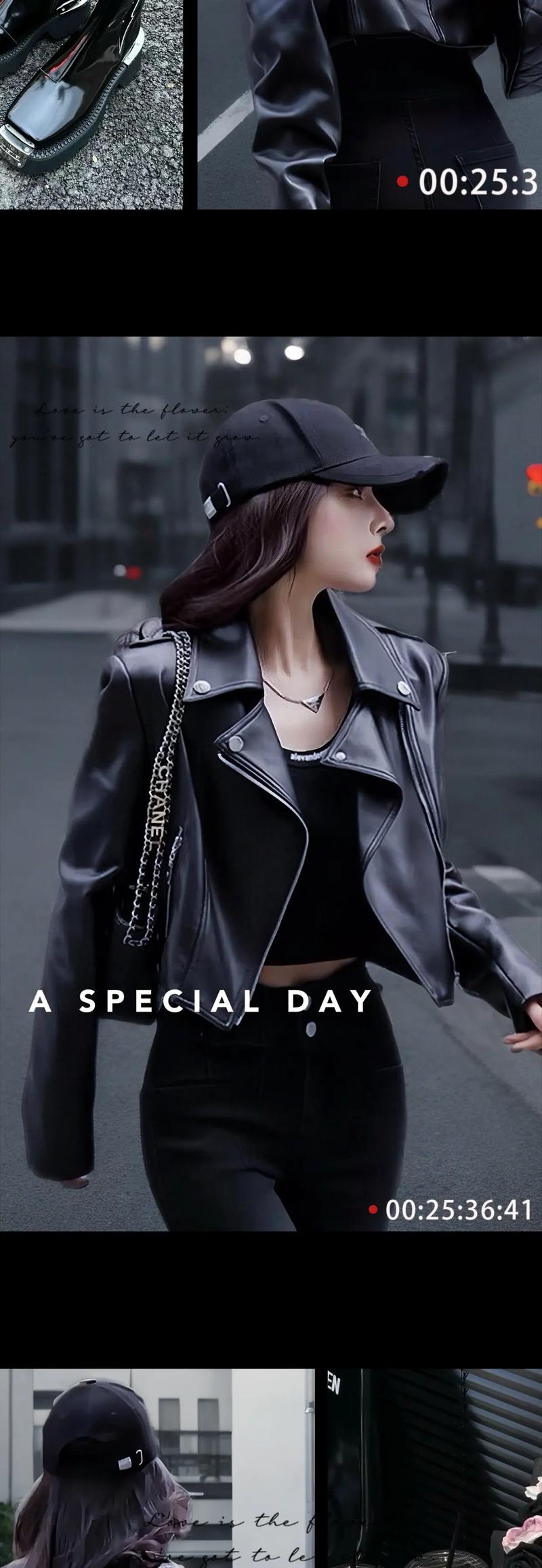 一件黑皮衣十种搭配_黑色皮衣百搭时尚，通勤约会皆出彩