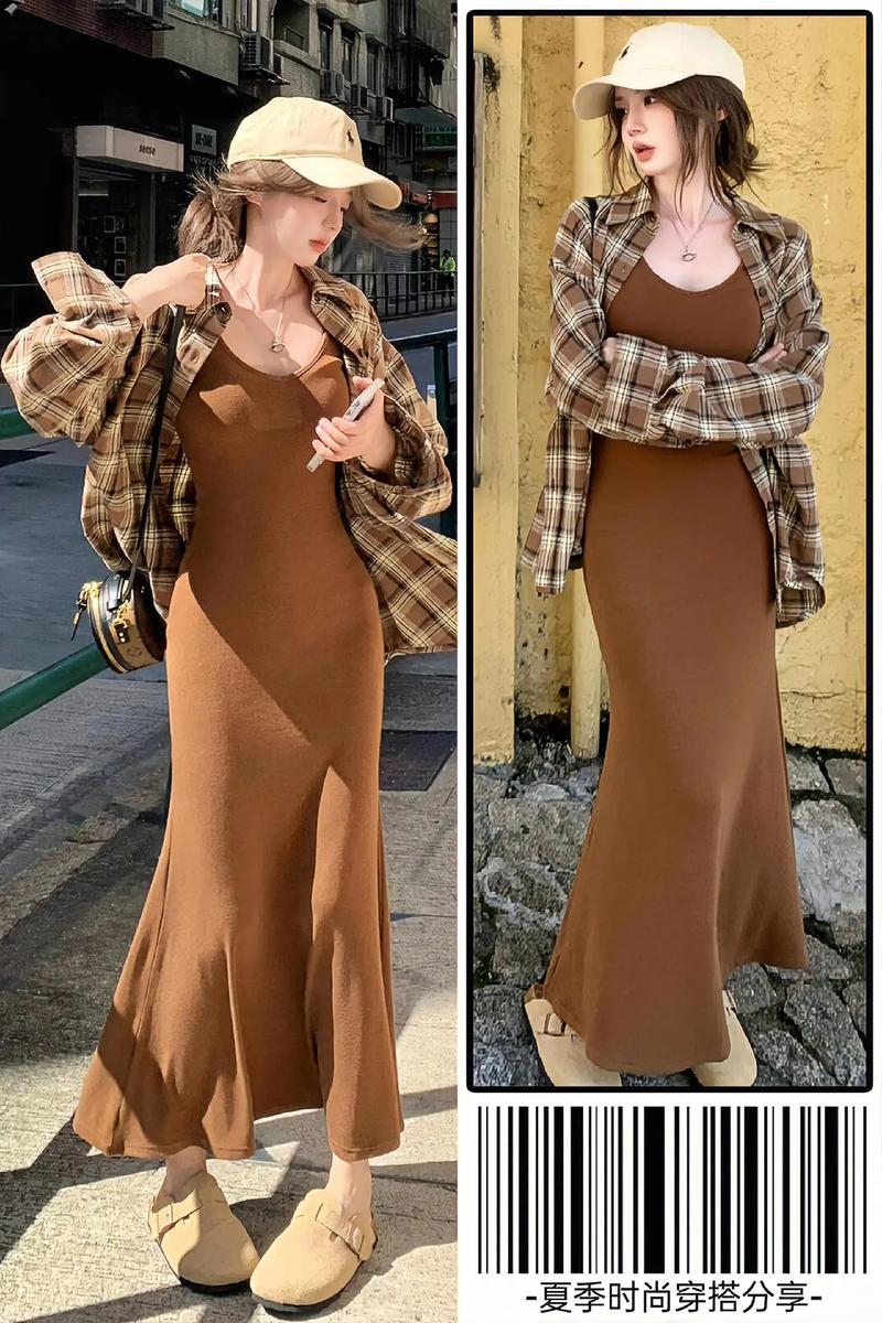 红棕色连衣裙配小白鞋行不行_红棕裙配小白鞋 时尚百搭显气质