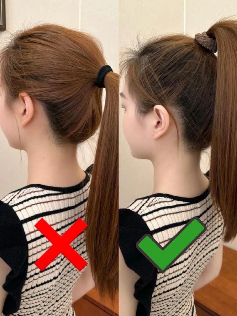 太极高马尾发带的戴法_修饰发型但别忘颈椎健康