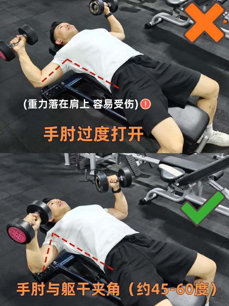 卧姿哑铃推举正确姿势_哑铃卧推姿势详解，安全增肌