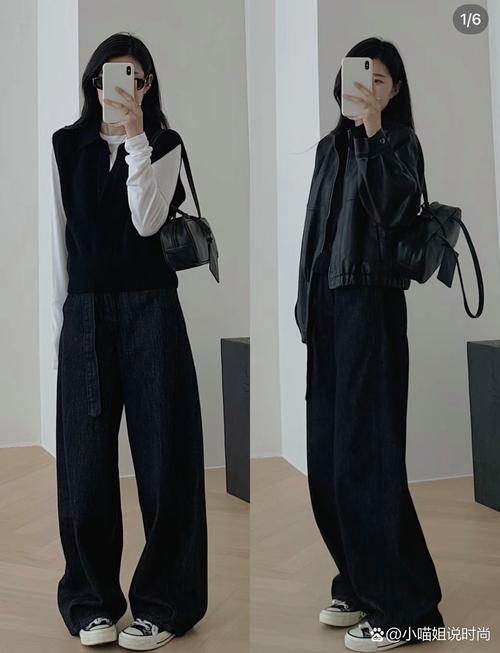 黑衣和白裤黑衣和黑裤穿搭建议_黑衣白裤经典搭配，细节显气质