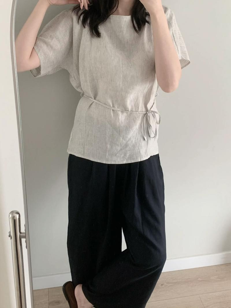 亚麻裤子配什么上衣好看_亚麻裤夏季时尚百搭，显成熟休闲