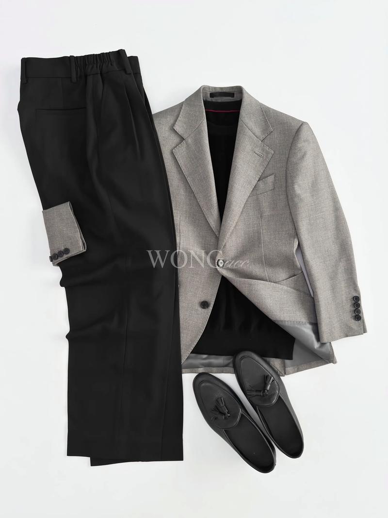 男灰色裤子最佳配色表_百搭高级，四季皆宜！