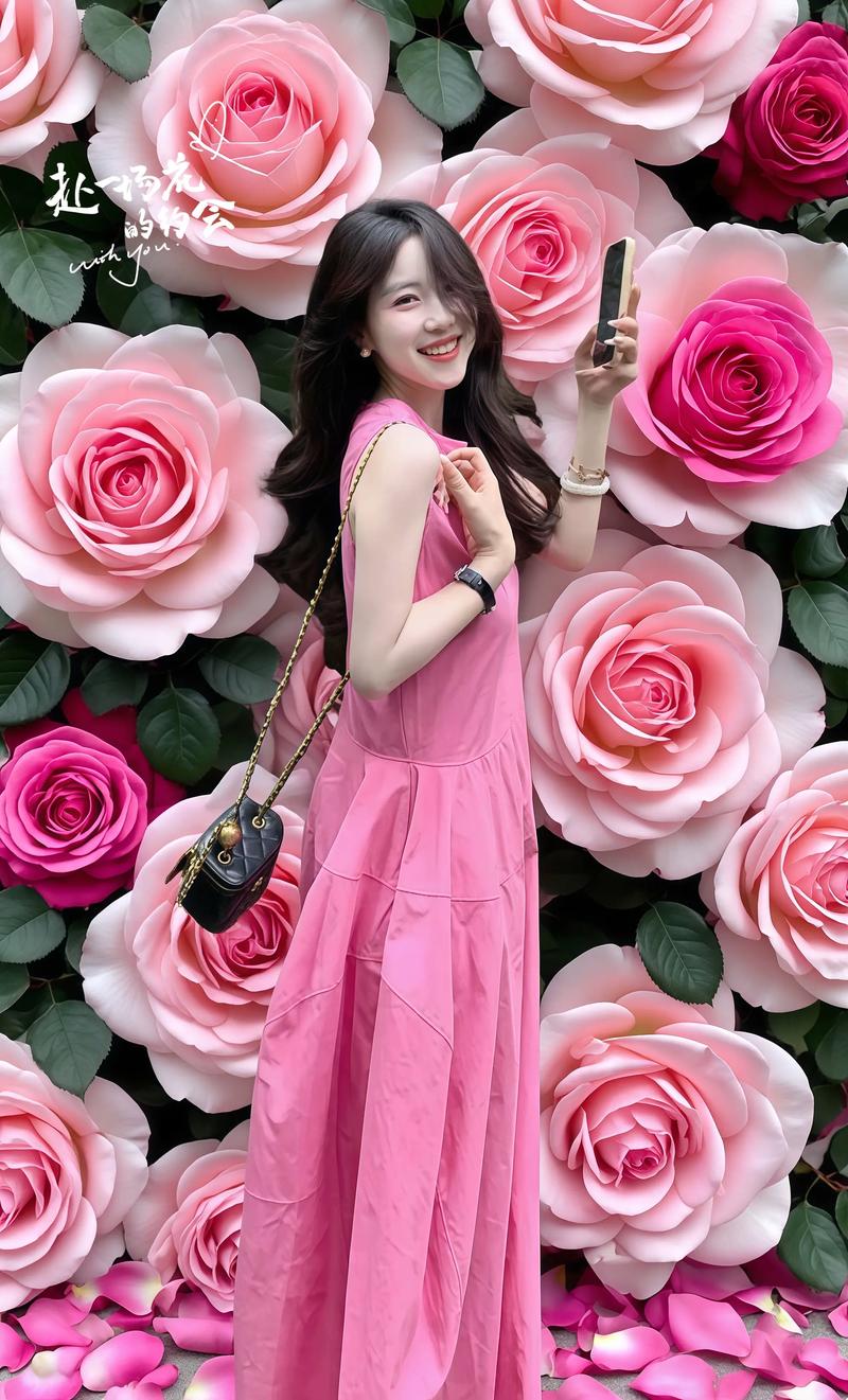 穿粉色裙子拍照搭配背景_粉色裙子百搭，拍照好看，时尚必备！