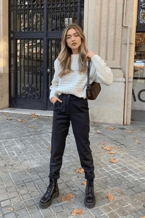 女马丁靴配什么裤子_九分裤阔腿裤直筒裤怎么选？