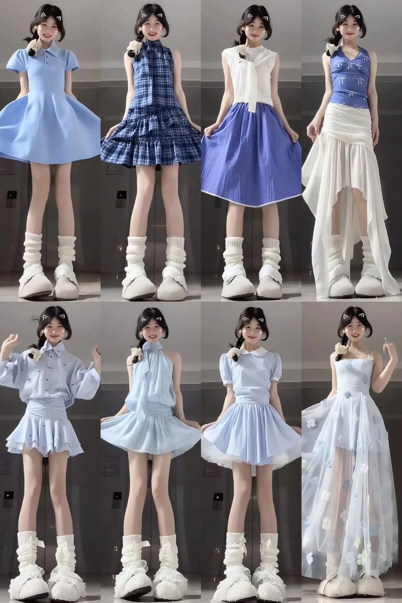 甜妹夏天穿搭_棒球帽+清新色，蕾丝蝴蝶结元素，清新活力！