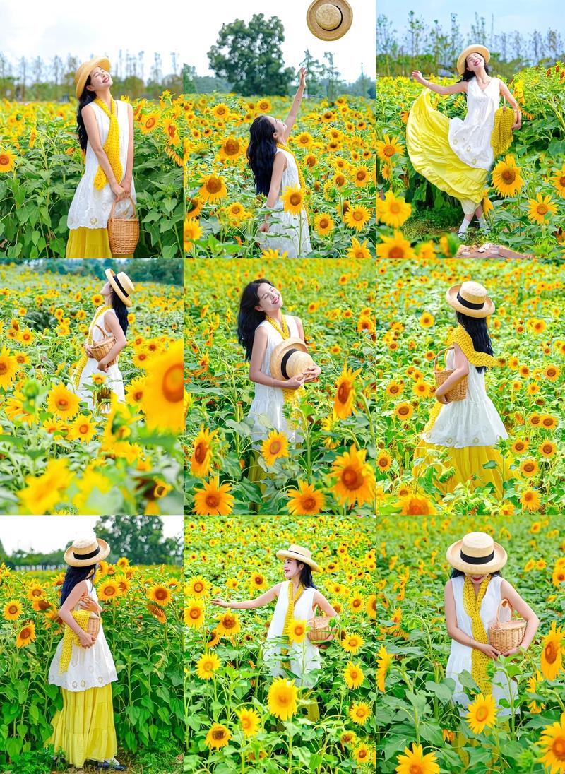 向日葵拍照姿势大合集一看就会_美照轻松拍