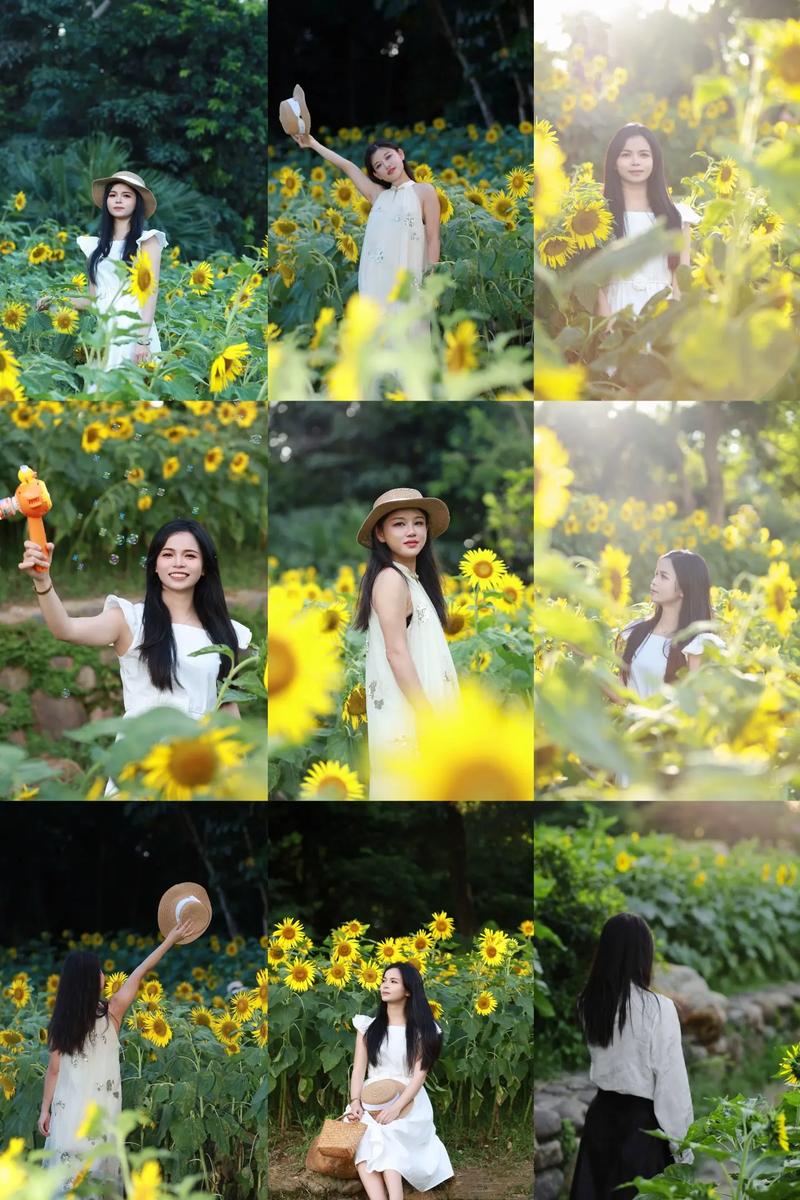 向日葵拍照姿势大合集一看就会_美照轻松拍