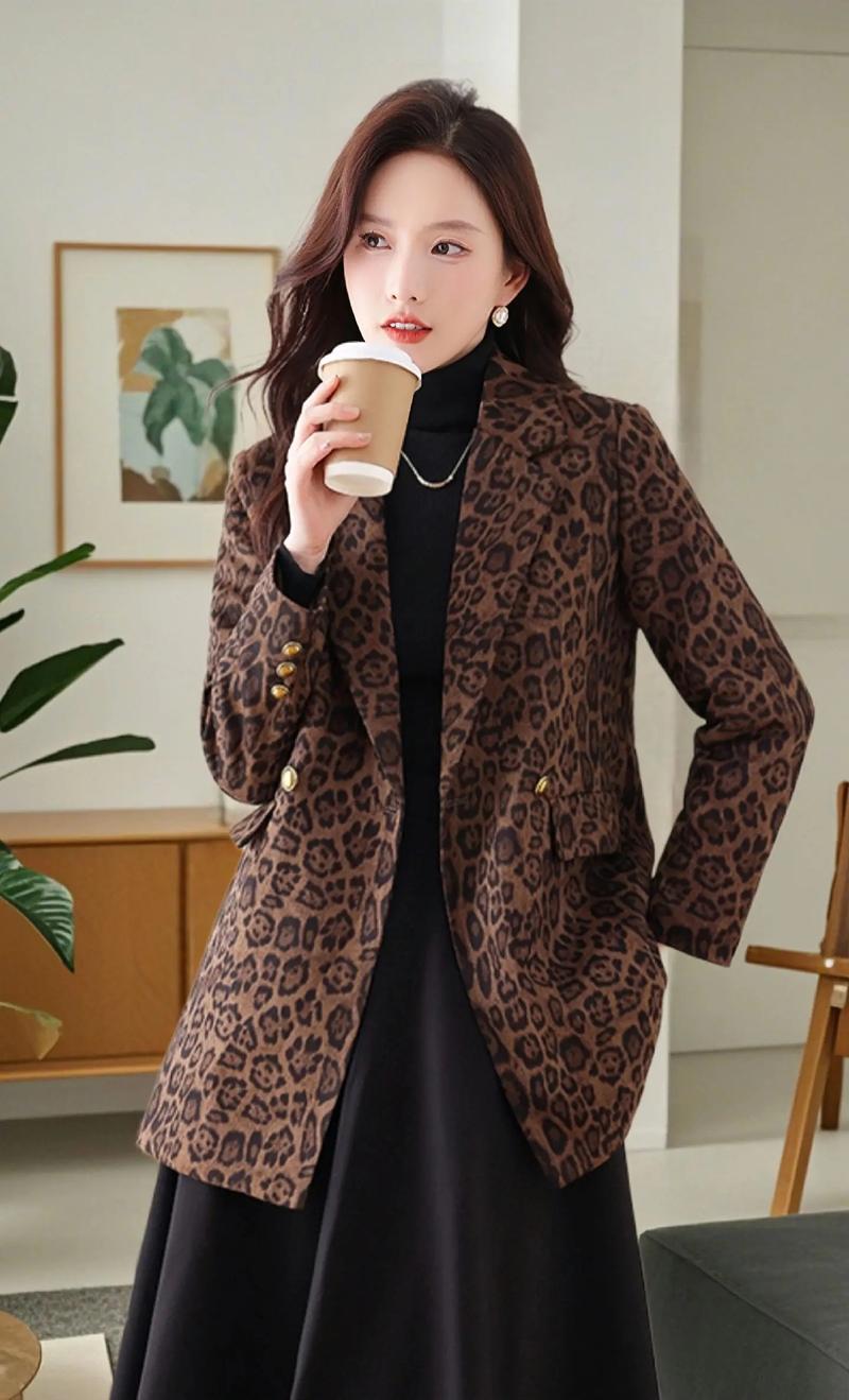 上40岁女人穿豹纹可适合_40岁女穿豹纹时尚，显气质显年轻