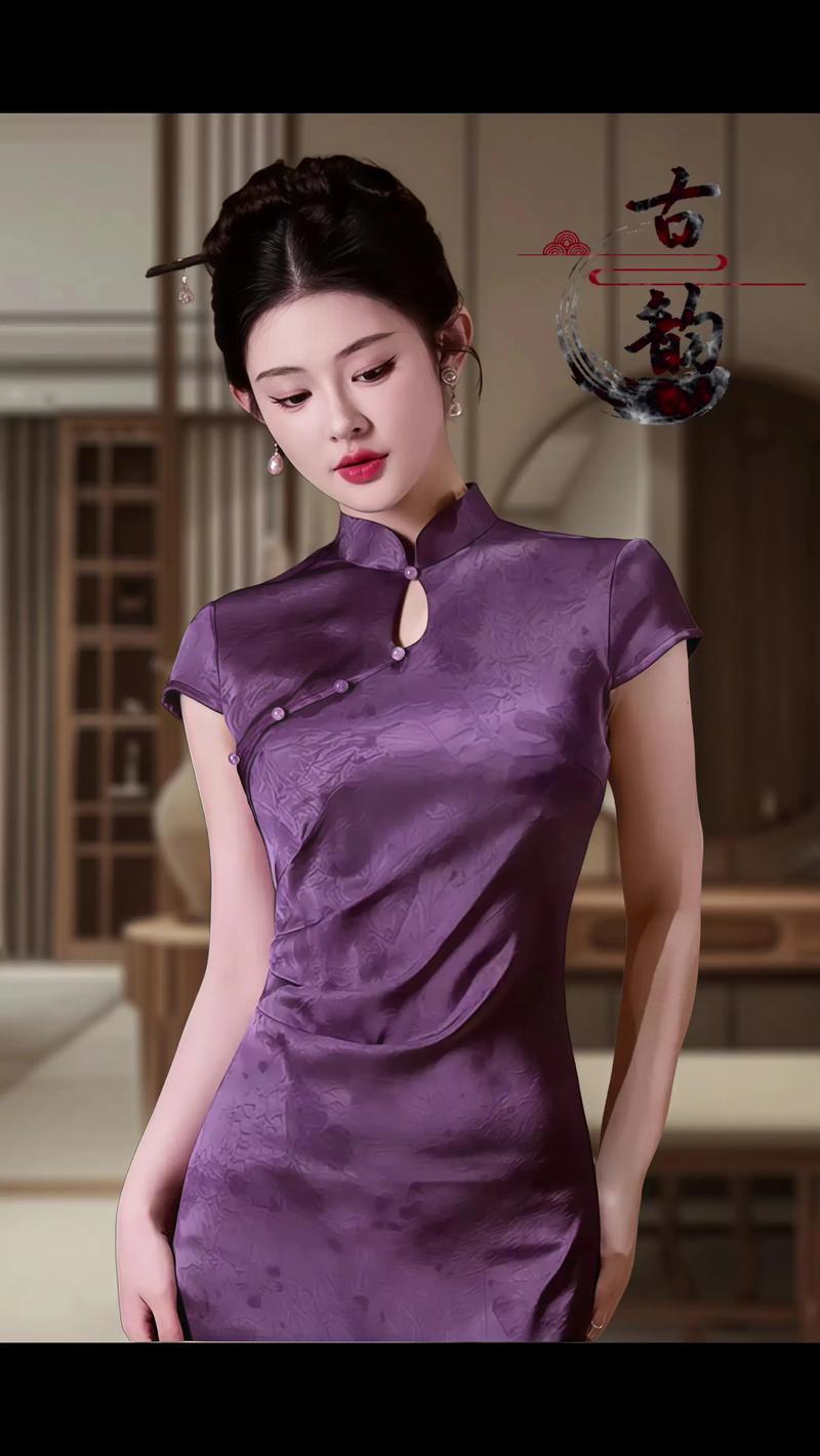 紫旗袍搭配什么颜色外套_优雅又时尚