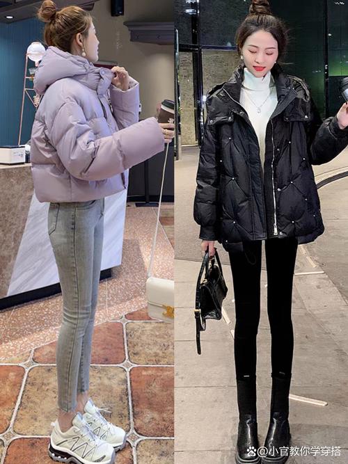 银雪灰短款羽绒服搭配建议_百搭显瘦，通勤休闲皆宜